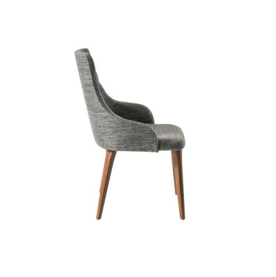 Silla gris de comedor Chesterfield diseñador sillas de tela de lujo sillas de muebles de lujo