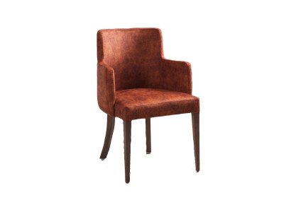 Diseño de silla Sala de estar Comedor Madera real Sillas Tapizadas con reposabrazos Nuevo