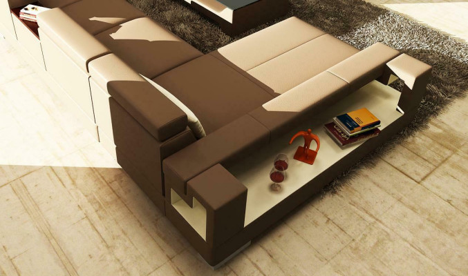 Sofá de cuero Sofá de esquina sofá modular sofá de esquina juego de esquina diseño sofá moderno 6138