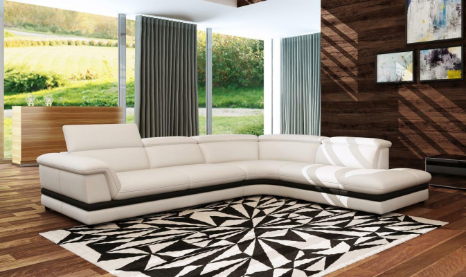 Sofá de cuero Sofá de diseño de esquina de sofá conjunto moderno 5130