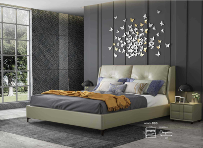 Cama Acolchada Diseño Lujo Doble Hotel Dormitorio Descanso 180x200cm