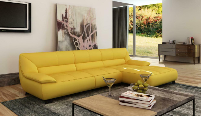 Sofá de cuero sofá conjunto de salón en forma de L sofá esquinero sala de estar moderna diseño de sofá
