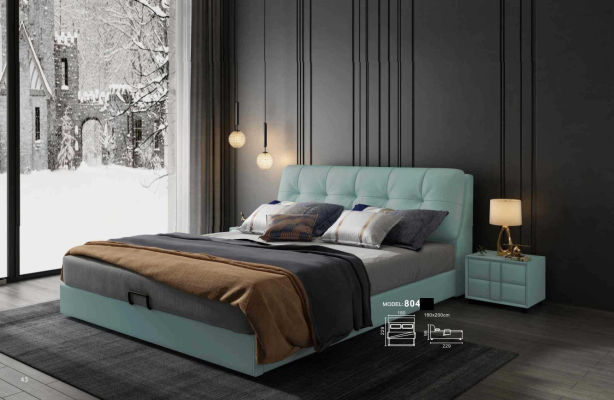 Diseño cama 180x200 cuero metal camas habitación doble lujo matrimonial