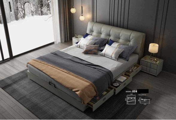 Diseño cama 180x200 cuero metal camas habitación doble lujo matrimonial
