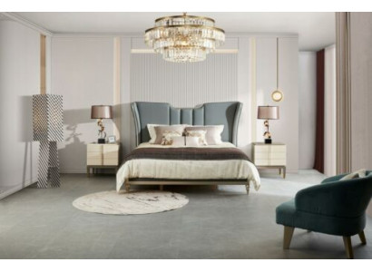 Cama Camas Diseño Doble Hotel Acolchado Matrimonio 180x200 cm Dormir Lujo Madera maciza