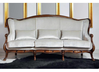 Sofá de tres plazas de lujo de tela gris para la sala de estar, muebles clásicos de color marrón, nuevos