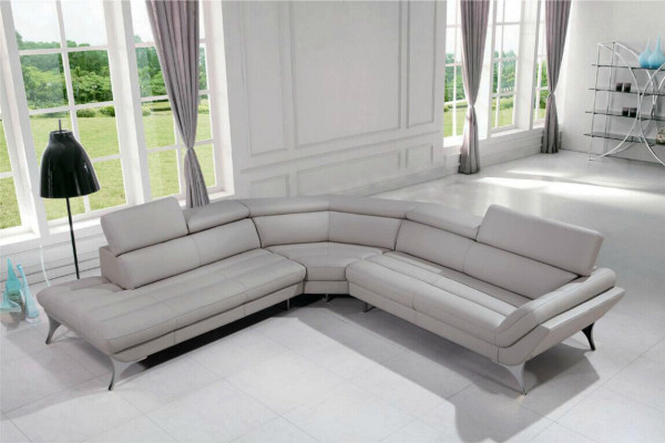 Sofá de cuero Sofá Sofá en forma de L Sofá de esquina Design Moderno Sofá 1541