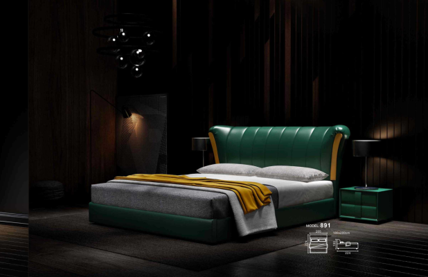 Cama acolchada Cama doble clásica 180x200cm madera camas dormitorio