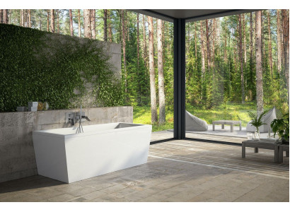Baño rectangular de diseño bañera blanca Baños modernos