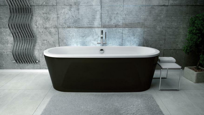 Bañera ovalada de acrílico exclusiva, bañeras de diseño independiente nuevas para el baño.