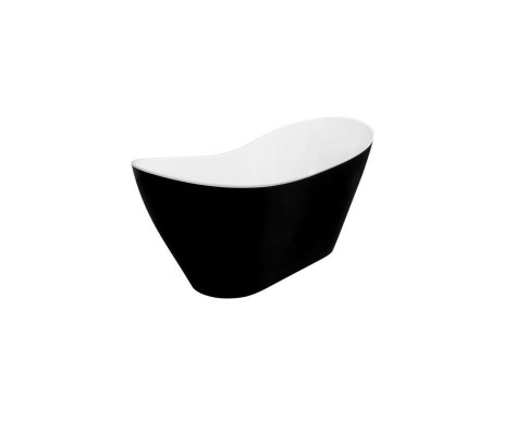 Bañera de diseño negra independiente de lujo en negro.
