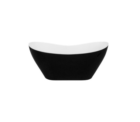 Bañera de diseño negra independiente de lujo en negro.