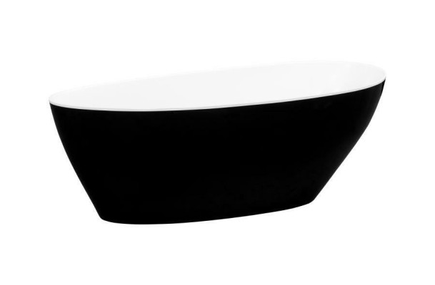 Moderna bañera exclusiva de diseño independiente bañera de baño independiente negra.