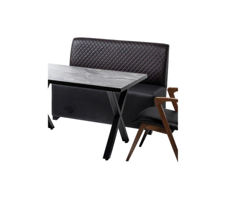 Conjunto de comedor moderno para cocina loft con banco, silla y 4 sillas.