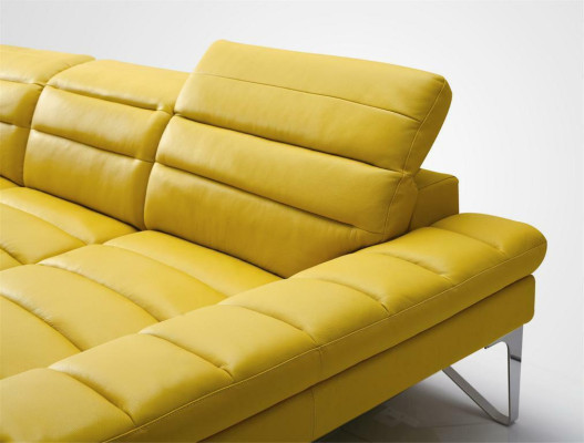 Sofá esquinero de cuero acolchado con funciones múltiples de diseño, nuevo.