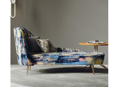 Tumbona Acolchada de Tela Moderna Asiento de Relax de Lujo Muebles para Salón