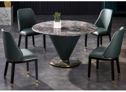 Mesas redondas de diseño de columnas Mesa de piedra Muebles de comedor Mesas redondas de comedor modernas
