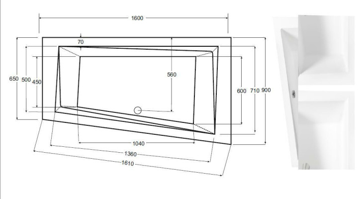 Bañera de esquina Bañera de esquina Baño Bañera empotrada Acrílico Diseño