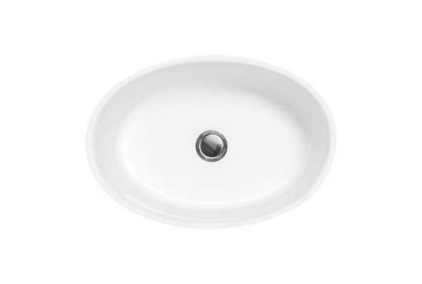 Lavabo de diseño moderno de acrílico para baño, pedestal independiente.