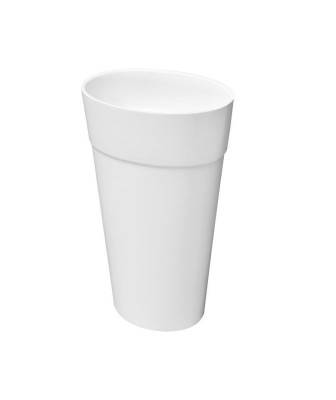 Lavabo de diseño moderno de acrílico para baño, pedestal independiente.