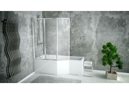 Rectangular bañera Baño Moderno y acrílico pared de ducha