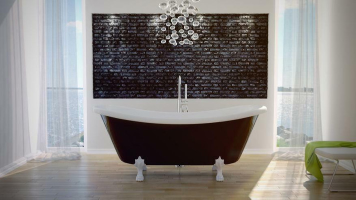 Exclusiva bañera independiente de acrílico bañera baño 190x77