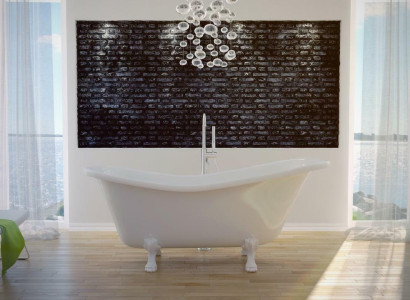 Baño independiente de diseño Bañera moderna de lujo nueva.