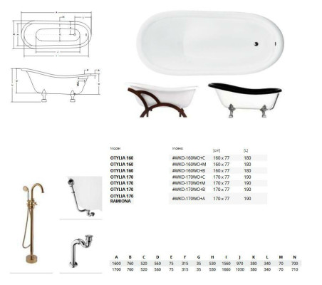 Baño independiente de diseño Bañera moderna de lujo nueva.