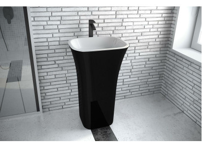 Lavabo de diseño moderno acrílico para baño independiente.