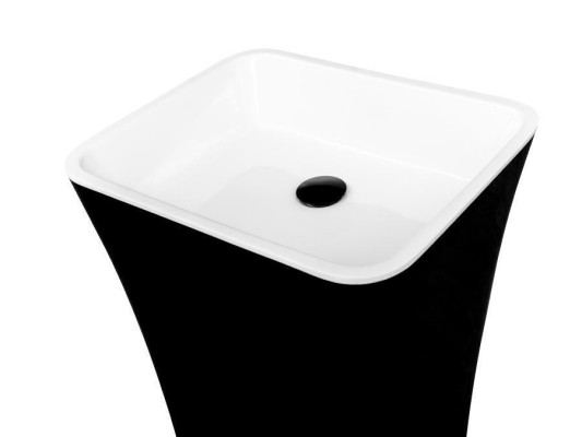 Lavabo de diseño moderno acrílico para baño independiente.