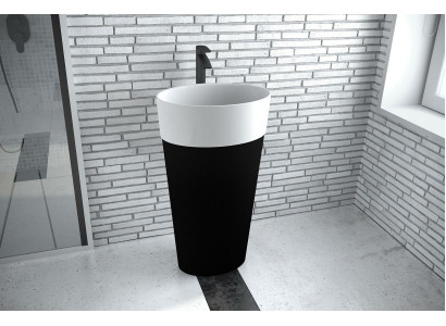 Diseño Lavabo independiente Lavabo acrílico con columna Lavabo sobre encimera