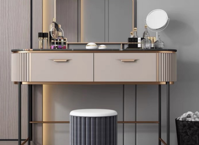 Tocador negro, cómoda, consolas de mesa, mesa de dormitorio, muebles de consola.