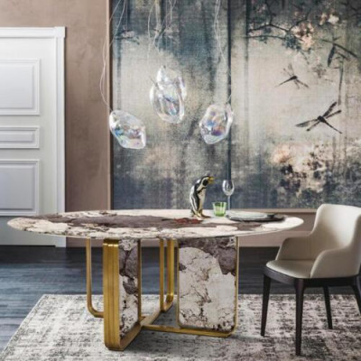 Mesas de comedor de piedra mesas redondas mesa de diseño muebles de comedor modernos nuevos