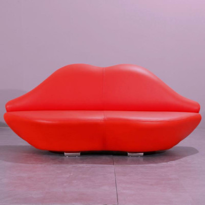 Sofá de labios 2 asientos acolchado moderno, asiento de relax lujo, muebles, sofás, sofá de dos plazas.