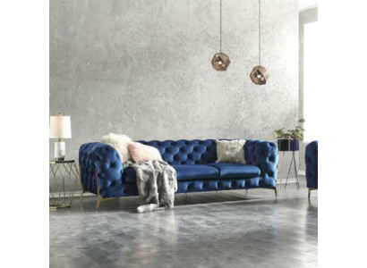 Sofá Chesterfield de textil de tapicería asiento sofá grande XXL 3 plazas de tela.