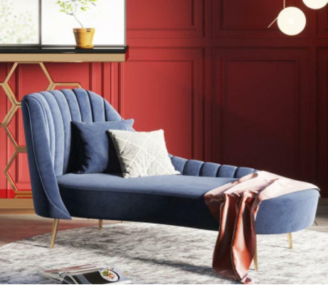 Chaise Lounge Liege Luxus Möbel Polster Liegen Sofa Relax Chaiselounge  Sofá chaise longue de lujo para descansar con cojines y tapizados.