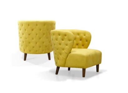 Amarillo Chesterfield sillón xl tela sofá creativo muebles sofás