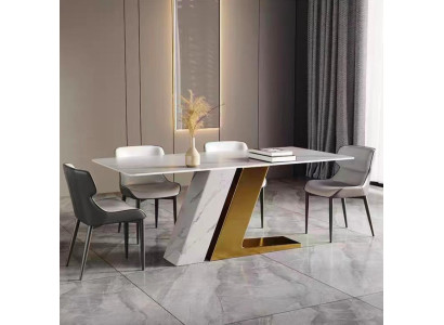 Mesas Diseño Mesa Lujo Imitación Mármol Muebles Comedor Mesas Moderno Oro