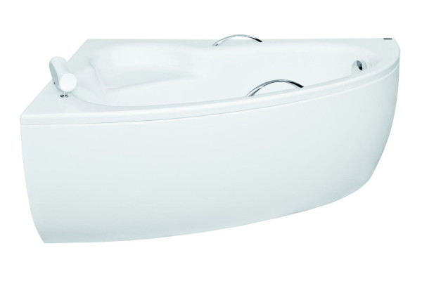 Bañera de esquina de baño con forma desigual Diseño de bañera blanca