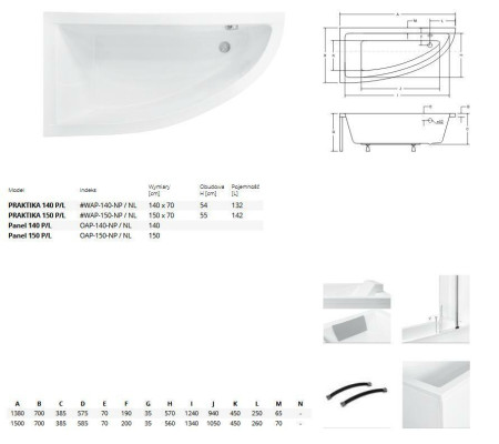 Diseño bañera esquinera acrílica moderna decorativa.