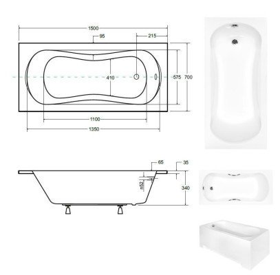 Baño esquinera bañera esquinera 150*70 cm Bañera acrílica Bañera Baño Bañera esquinera