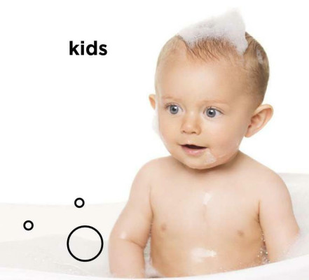 Bañera independiente para niños y bebés portátil con tapón de drenaje.