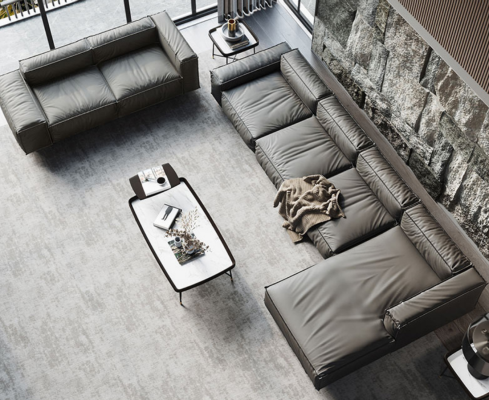 Sofá esquinero sofá sofá tapizado conjunto de sala de estar sofás en forma de L gris