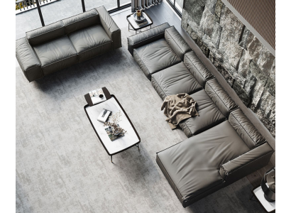 Sofá esquinero sofá sofá tapizado conjunto de sala de estar sofás en forma de L gris