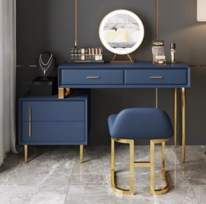 Tocador Espejo Taburete Set completo de decoración Cómoda Dormitorio Nuevo