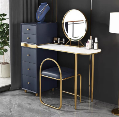 Tocador Espejo Taburete Set Cómoda Dormitorio Nuevo Maquillaje
