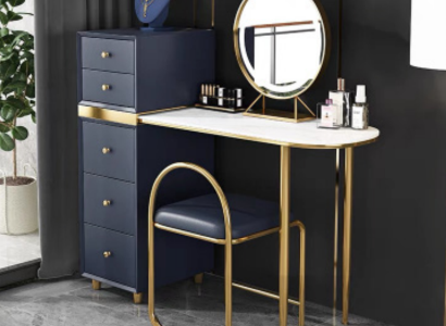 Tocador Espejo Taburete Set Cómoda Dormitorio Nuevo Maquillaje