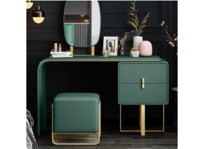 Vanity table with mirror luxury console chest of drawers bedroom new 2-piece