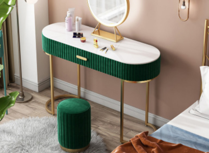 Tocador Diseño Consolas Mesas + Banqueta Mesa de Maquillaje Nuevo