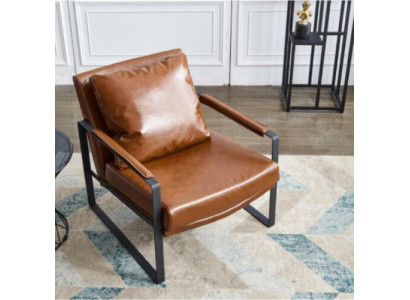 Sofá decorativo tapizado de diseñador para televisión en la sala de estar.